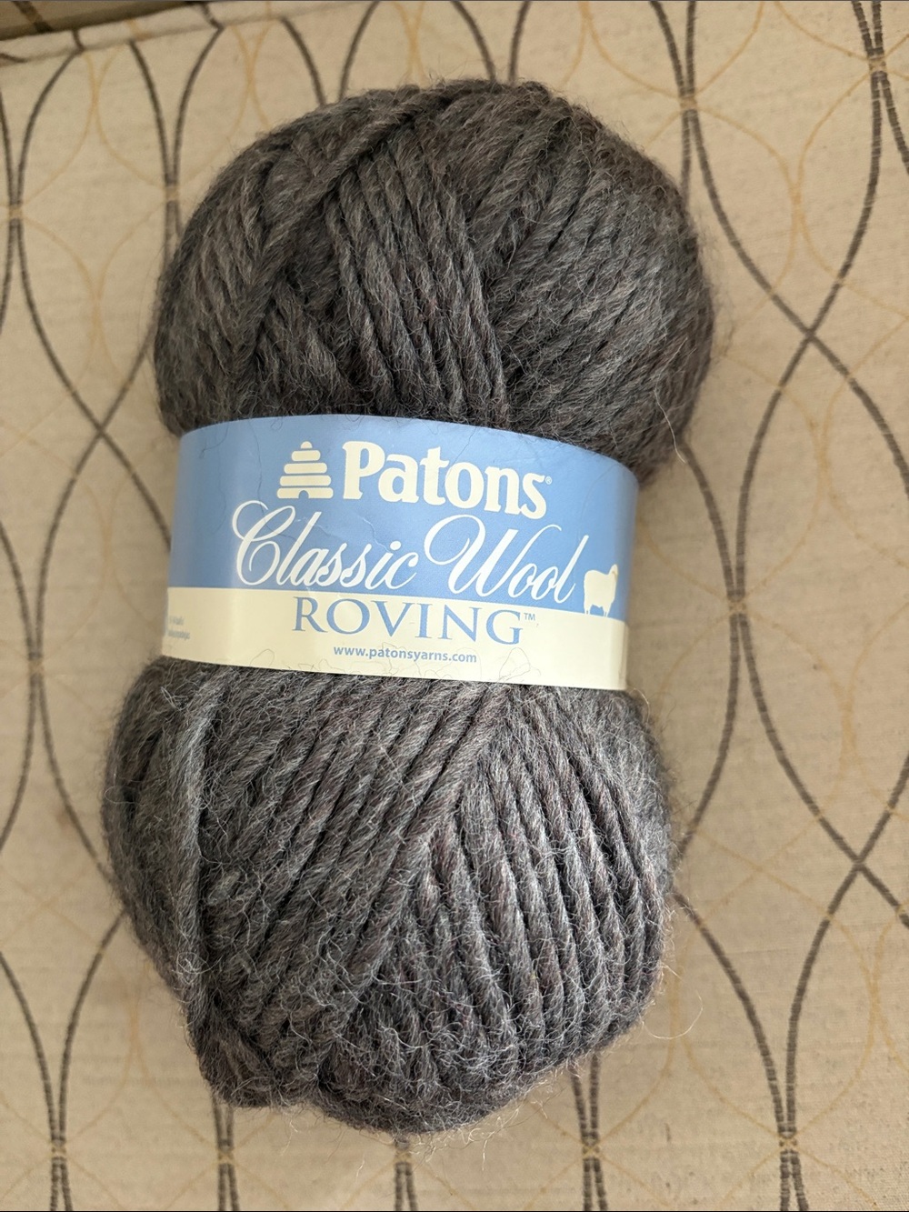 Patons Classic Wool Roving Yarn in Gray